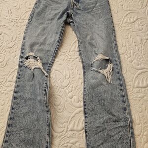 Levi's Women's Straight Leg Jeans - Distressed Blue